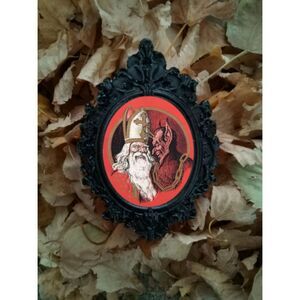 Krampus and Saint Nicholas Christmas Tree Holiday Ornament